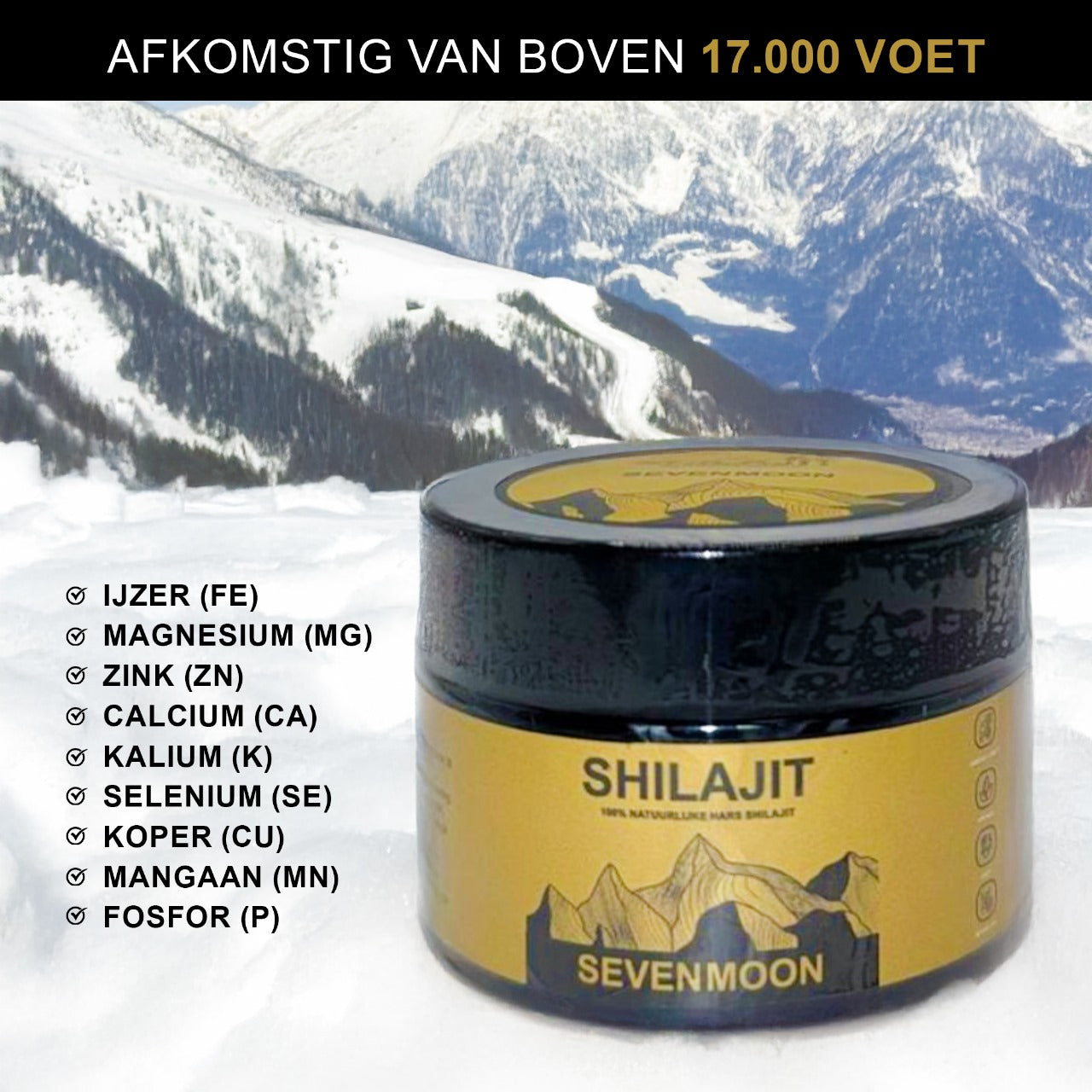 Sevenmoon® | Himalaya Shilajit Resin Supplement 100% Pure