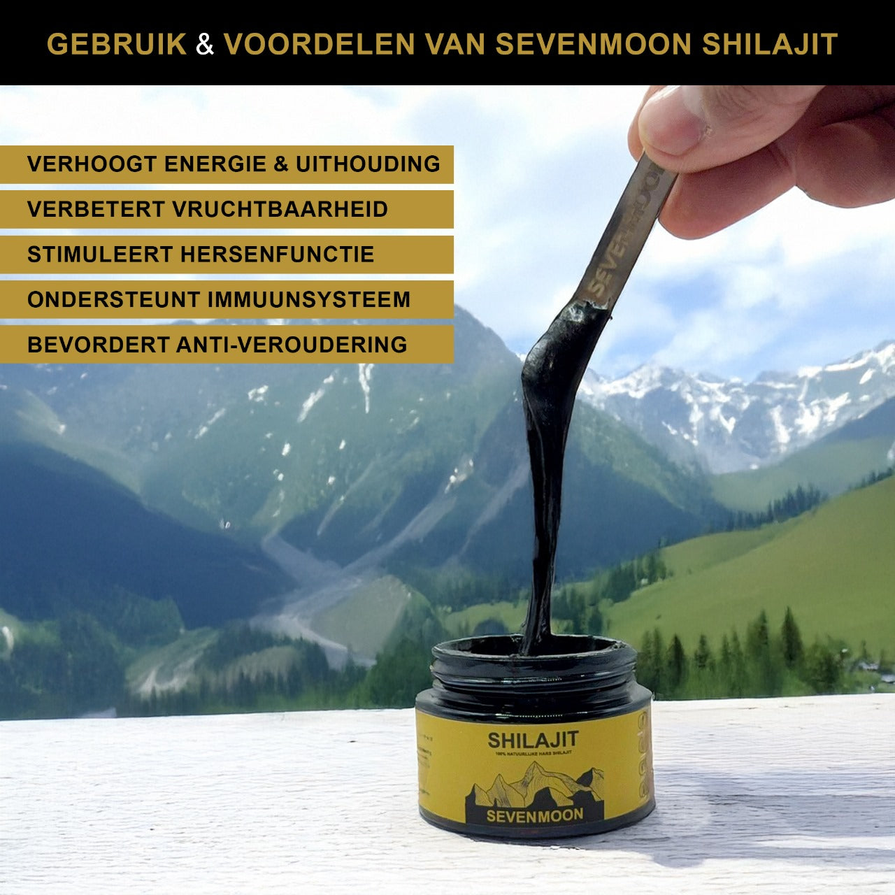 Sevenmoon® | Himalaya Shilajit Resin Supplement 100% Pure