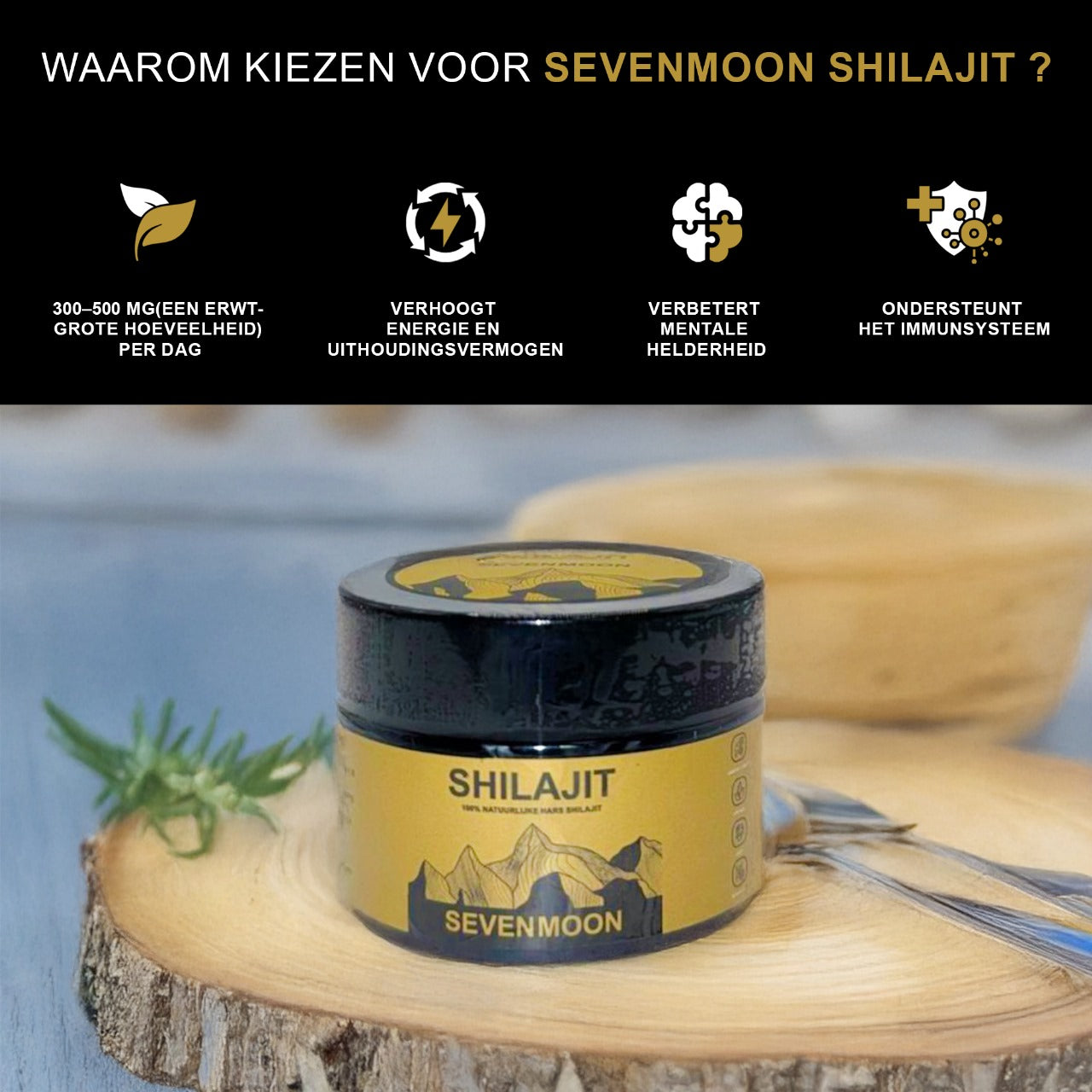 Sevenmoon® | Himalaya Shilajit Resin Supplement 100% Pure